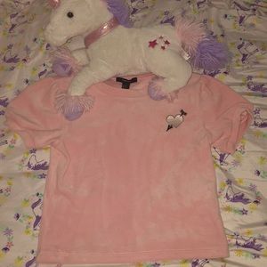 Pink Velvet Top